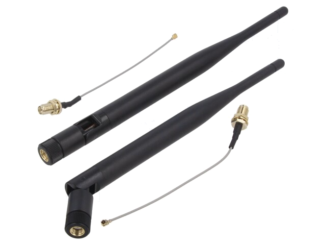 Antenne; zwart; SMA; 50W; 2400÷2500MHz,5100÷5800MHz; 50Ω; 5dBi Antenne; zwart; SMA; 50W; 2400÷2500MHz,5100÷5800MHz; 50Ω; 5dBi